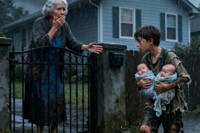 It Was Pouring Rain When a Poor Boy Knocked on Her Gate… But the Truth He Carried Changed Her Life Forever…