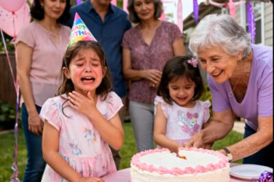 At my daughter Lily’s fifth birthday party, they handed the knife to my niece Emma and told her to cut the cake while Lily stood there trembling, tears pooling in her eyes.