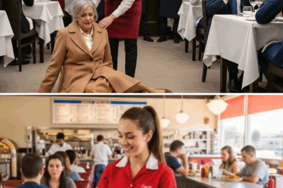 “Waitress Laughed At for Helping a Pathetic Old Lady—Turns Out She Was the Billionaire’s Mother and the Joke Was on Them”