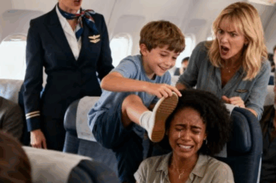Part1_”He’s Just a Child”—Mom Shouts Racial Slur at Black Passenger, Then Faces the Airline’s Shocking Response.
