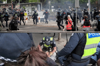 Gutless Cowards Exposed: Left-Wing Protesters Plot Brutal Brick Attack on Police!