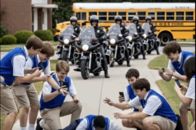 🏍️ Ten Bikers Showed Up: Bullies Swarmed a New Kid—Until a Roar of Engines Changed Everything. 💥