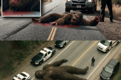 SASQUATCH HIT BY A TRUCK? Huge CREATURE resembling BIGFOOT STRUCK by TRUCK at 120 MPH!