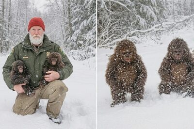 Retired Ranger Finds 2 Freezing Infant Bigfoots – Next Day, Whole Tribe Stood at His House