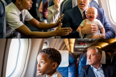30,000 FEET OF SILENCE: A Billionaire’s Baby Screamed for Hours Until a Poor Boy in Economy Did the Unthinkable!
